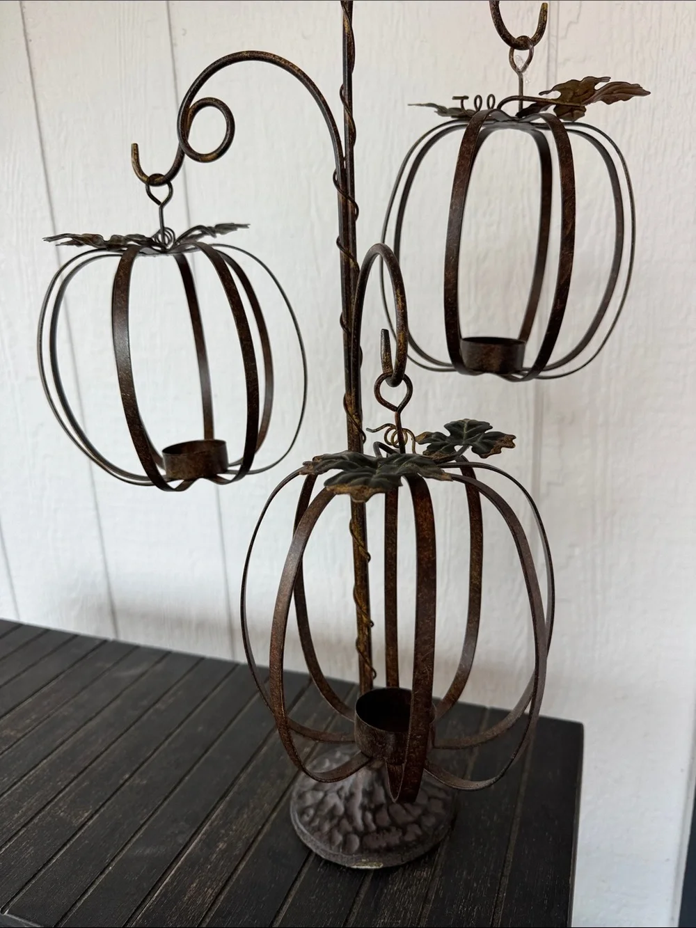 Metal Fall Votive Candle Decoration